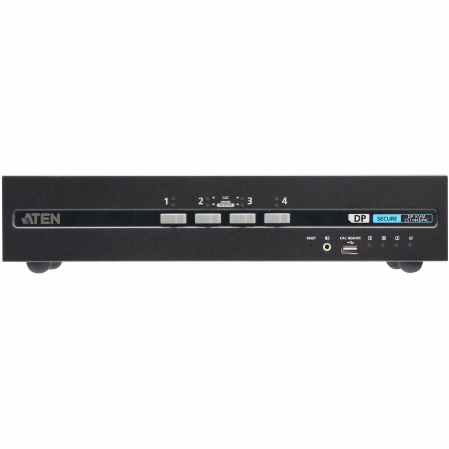 ATEN 4-Port USB DisplayPort/HDMI Dual Display Universal Secure KVM Switch Kit with CAC (PSD PP v4.0 Compliant)