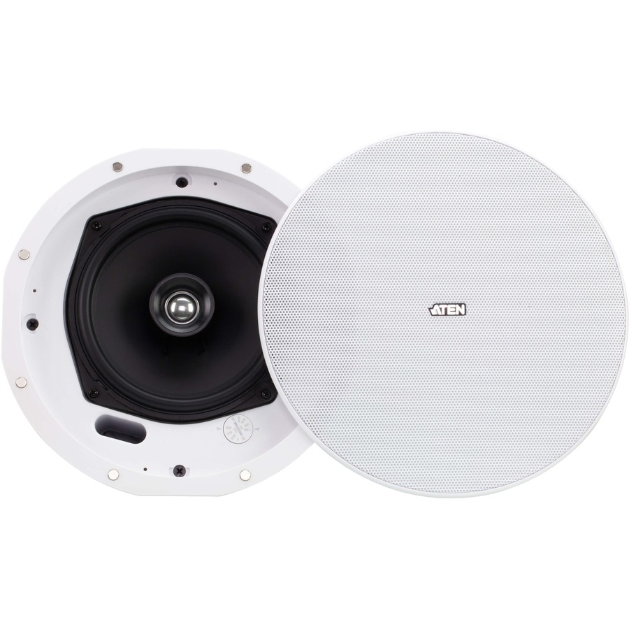 ATEN AS106 2-way Ceiling Mountable Speaker - 60 W RMS - White