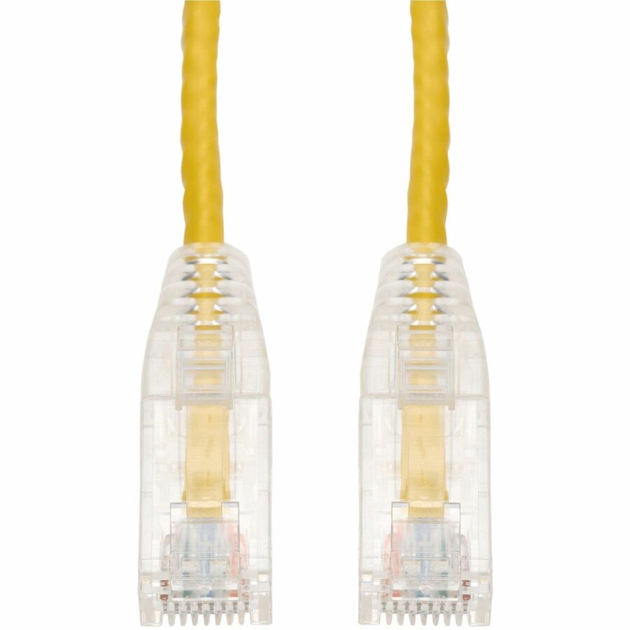 AddOn 13ft Yellow CAT6 Slim PVC Ethernet Cable Snagless Clear-Claw RJ-45 M/M CAT 6