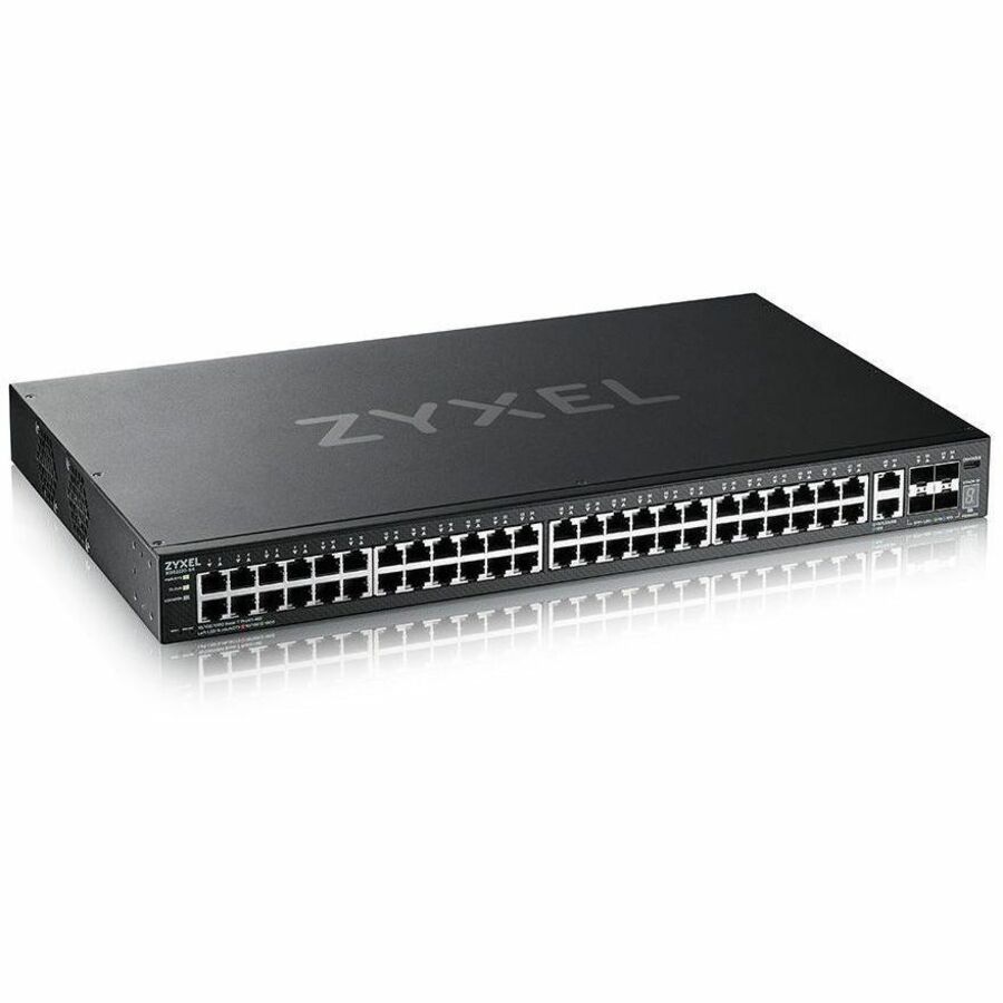 ZYXEL XGS2220-54 48-Port Gigabit L3 Managed and Nebula Pro Cloud Managed Switch with 4 SFP+ 10G Uplinks and 2 10G Ethernet Ports