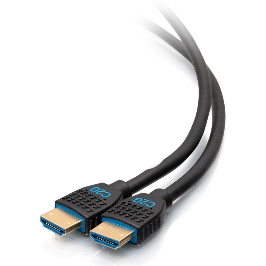C2G 1ft Performance Series Ultra Flexible High Speed HDMI Cable w Ethernet - In-Wall CMG Rated - 4K 60Hz - M/M - Black