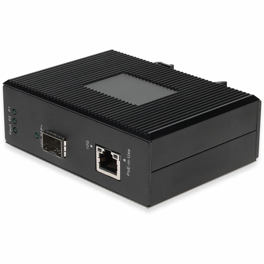 AddOn 100/1000/10000Base-TX(RJ-45) to Open SFP+ Port POE 90W Industrial Media Converter