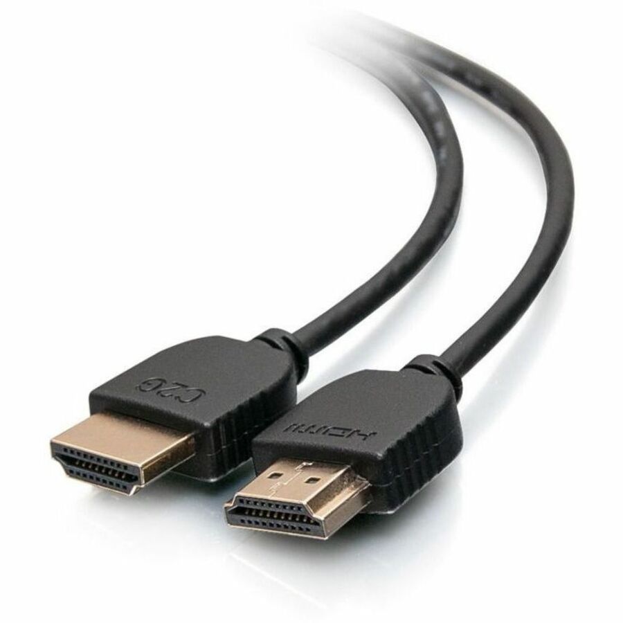 C2G 3ft Plus Series Slim Flexible HDMI Cable with Low Profile Connectors - VW-1 Rated - 4K 60Hz - M/M - Black (3 Pack)