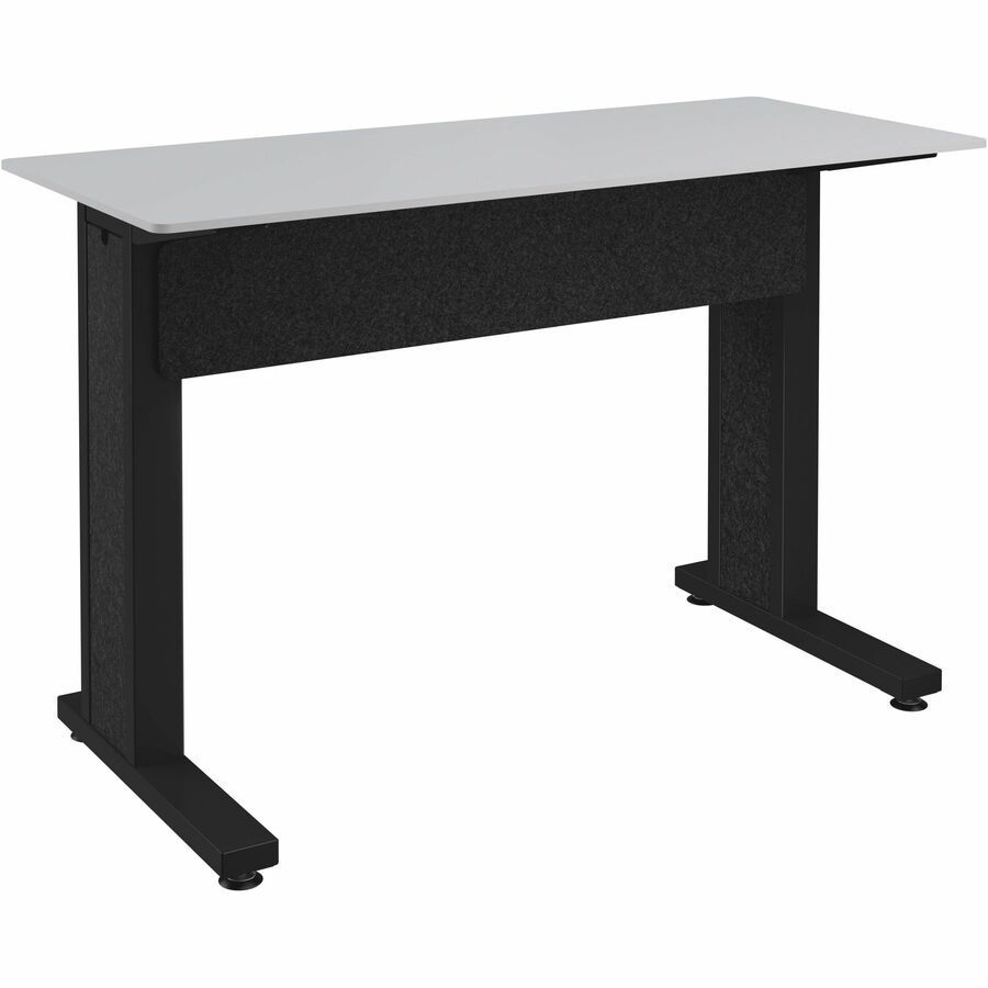 Middle Atlantic Forum Series Rectangle Table for 2 People - 38in Height - Designer White Table Top with Dark Table Base