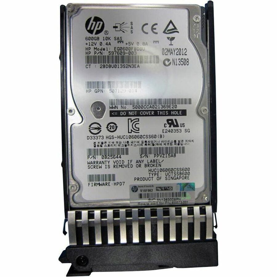 HPE Sourcing 600 GB Hard Drive - 2.5" Internal - SAS
