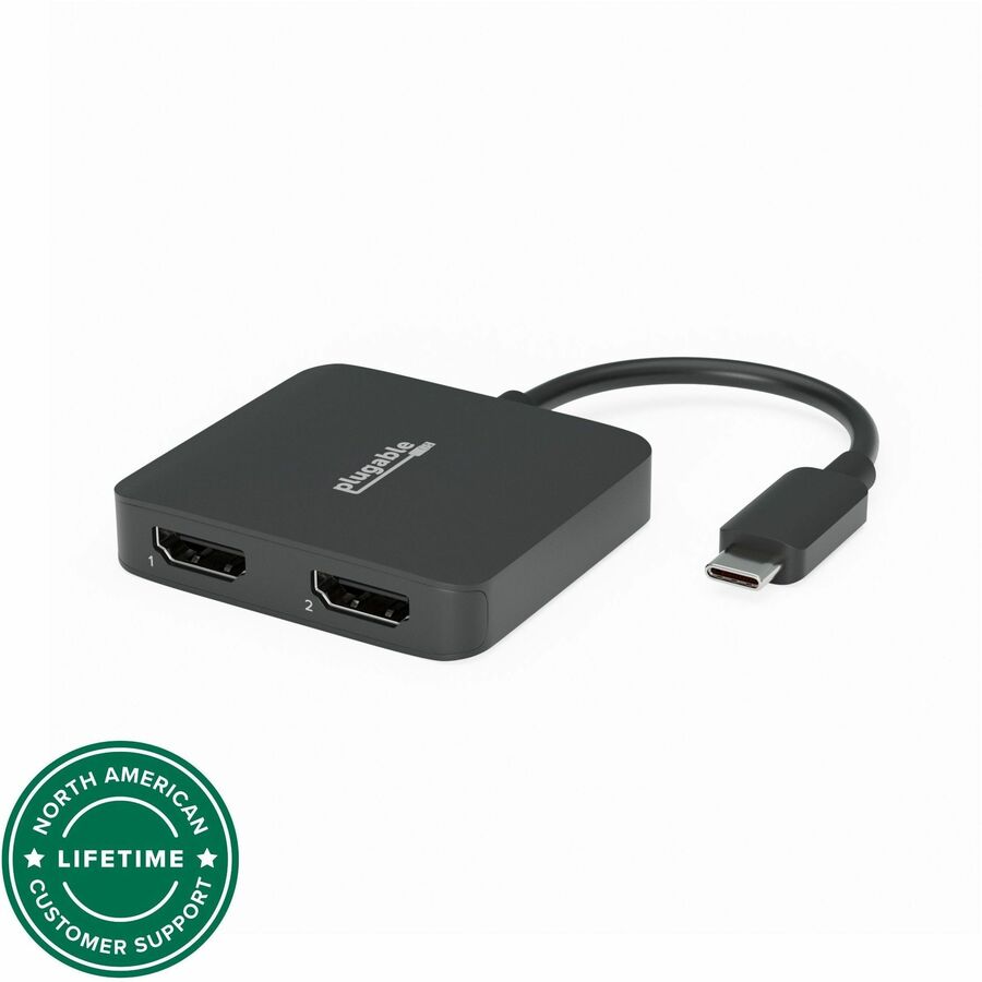 Plugable USB C to HDMI Adapter for Dual Monitors 4K 60Hz