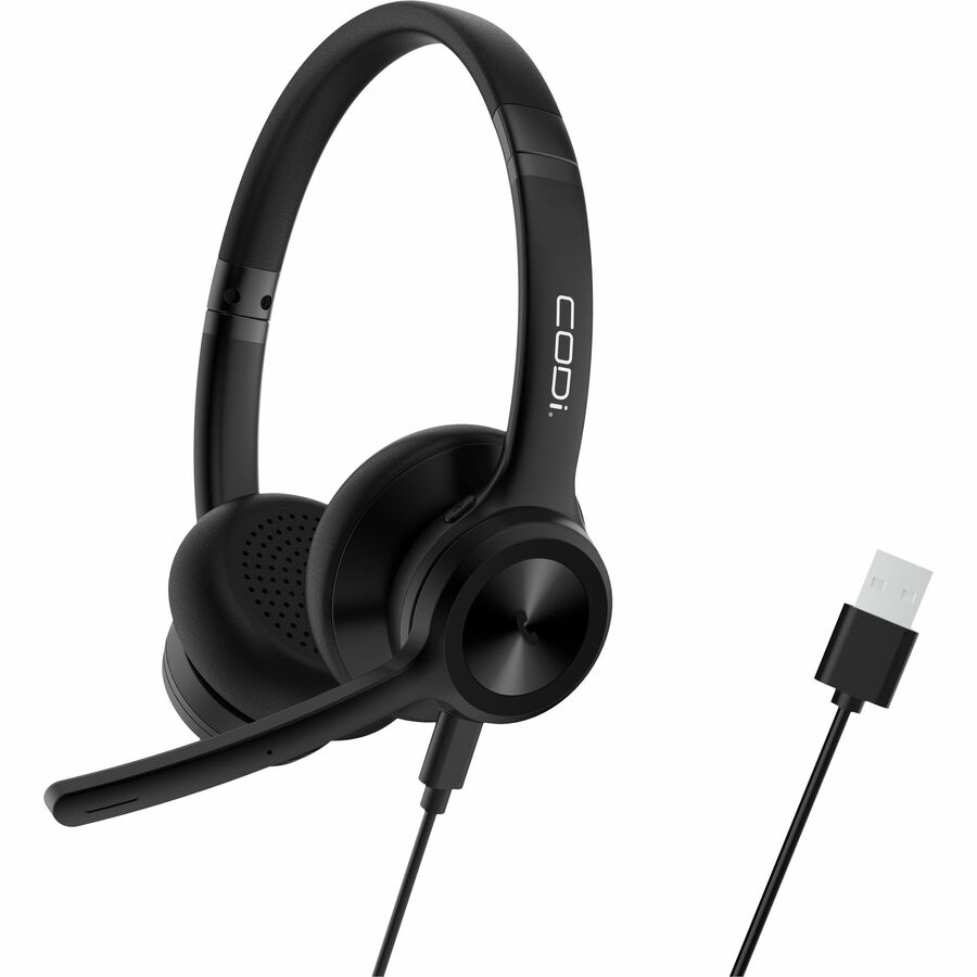 CODi CLARO Wired Stereo Dual Ear Headset with AI-Powered ENC Microphone