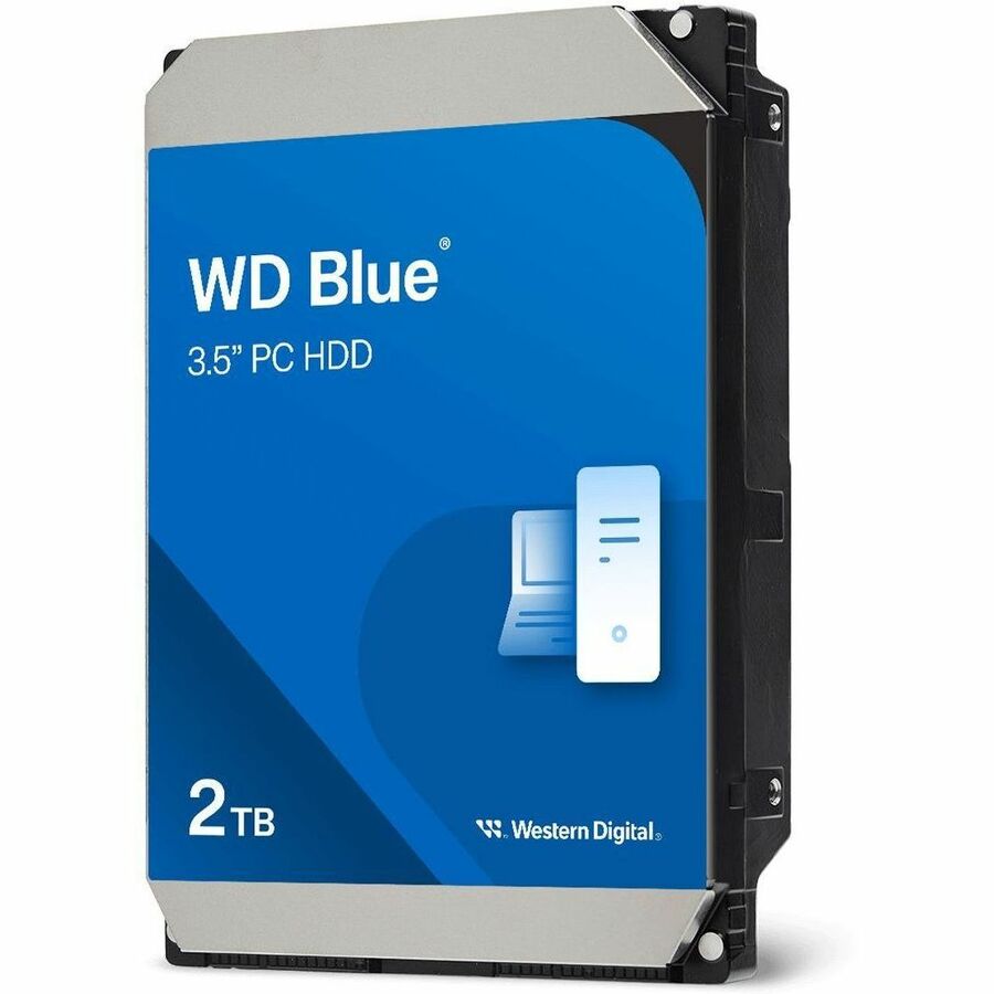WD Blue 2 TB Hard Drive - 3.5" Internal - SATA (SATA/600) - Conventional Magnetic Recording (CMR) Method