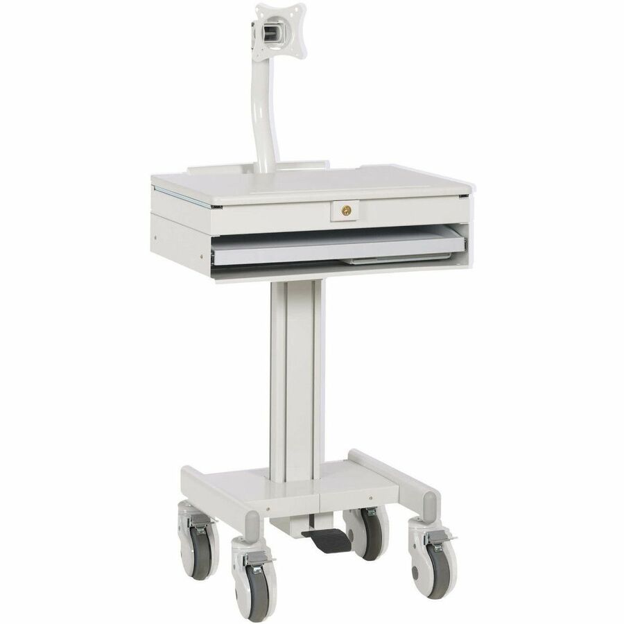 Tripp Lite series Mobile Workstation with Monitor Arm, Casters, Locking Drawer, TAA