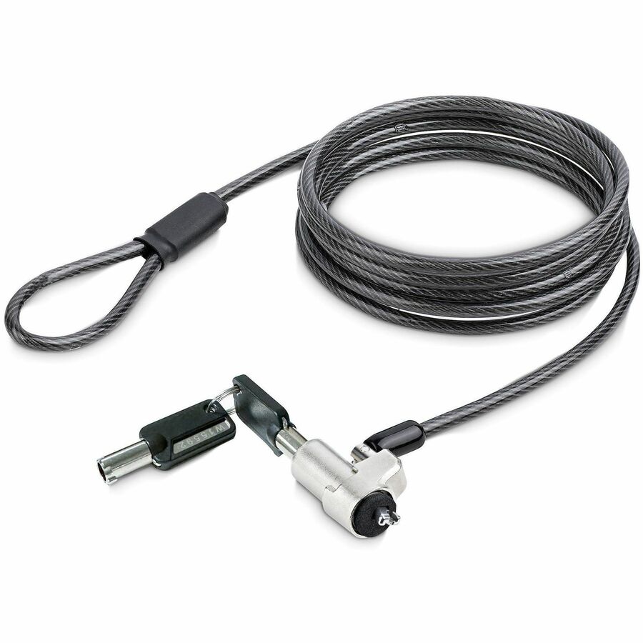 StarTech Laptop Cable Lock 6Ft Compatible w/Noble Wedge®; Anti-Theft Keyed Lock, Security Cable Lock, Steel Cable Lock, TAA