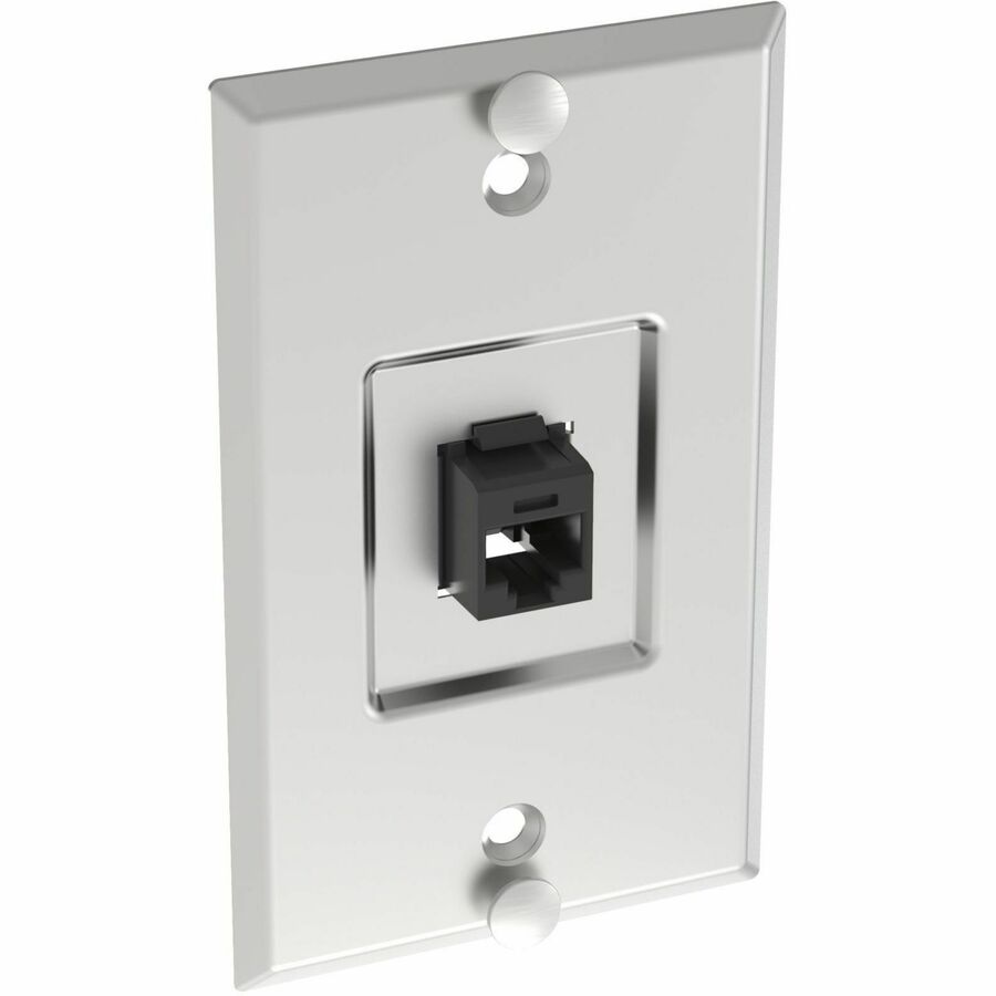 Panduit Stainless Steel Keystone phone plate, category 6