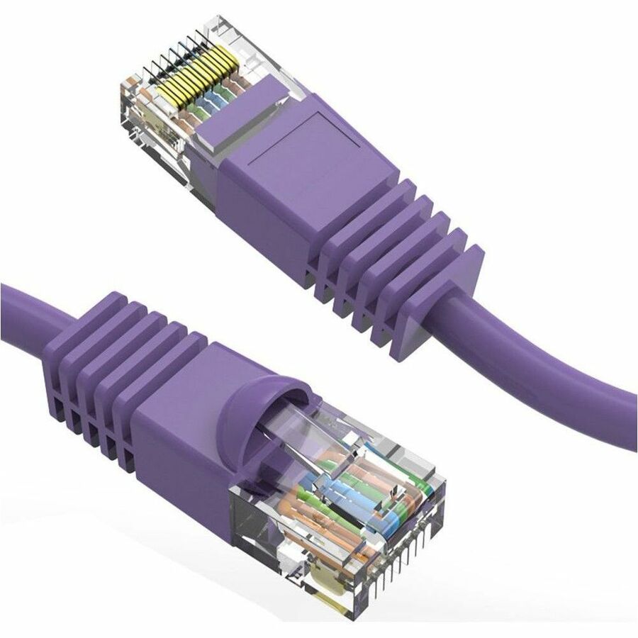 Axiom 8FT CAT5E 350mhz Patch Cable Molded Boot (Purple) - TAA Compliant