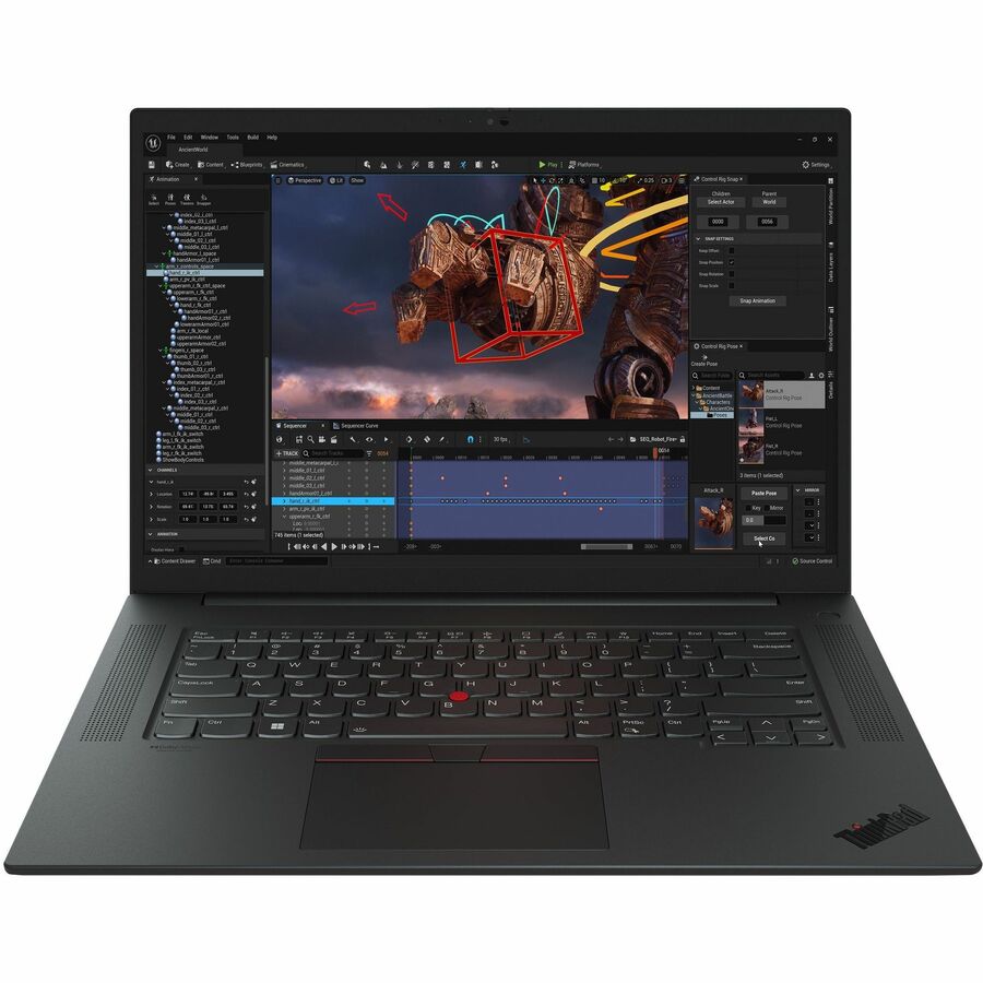 Lenovo ThinkPad P1 Gen 6 21FV0023US 16" Mobile Workstation - WQXGA - 165 Hz - Intel Core i7 13th Gen i7-13700H - 16 GB - 512 GB SSD - English Keyboard - Black Paint