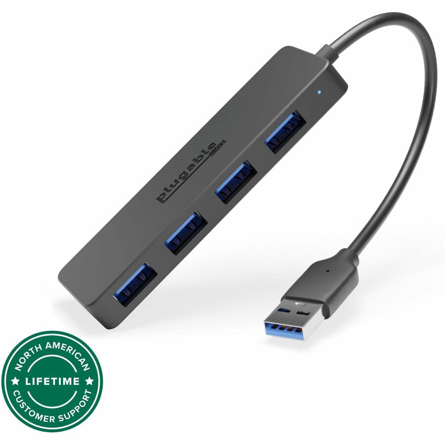 Plugable 4 Port USB Hub 3.0, USB Splitter for Laptop