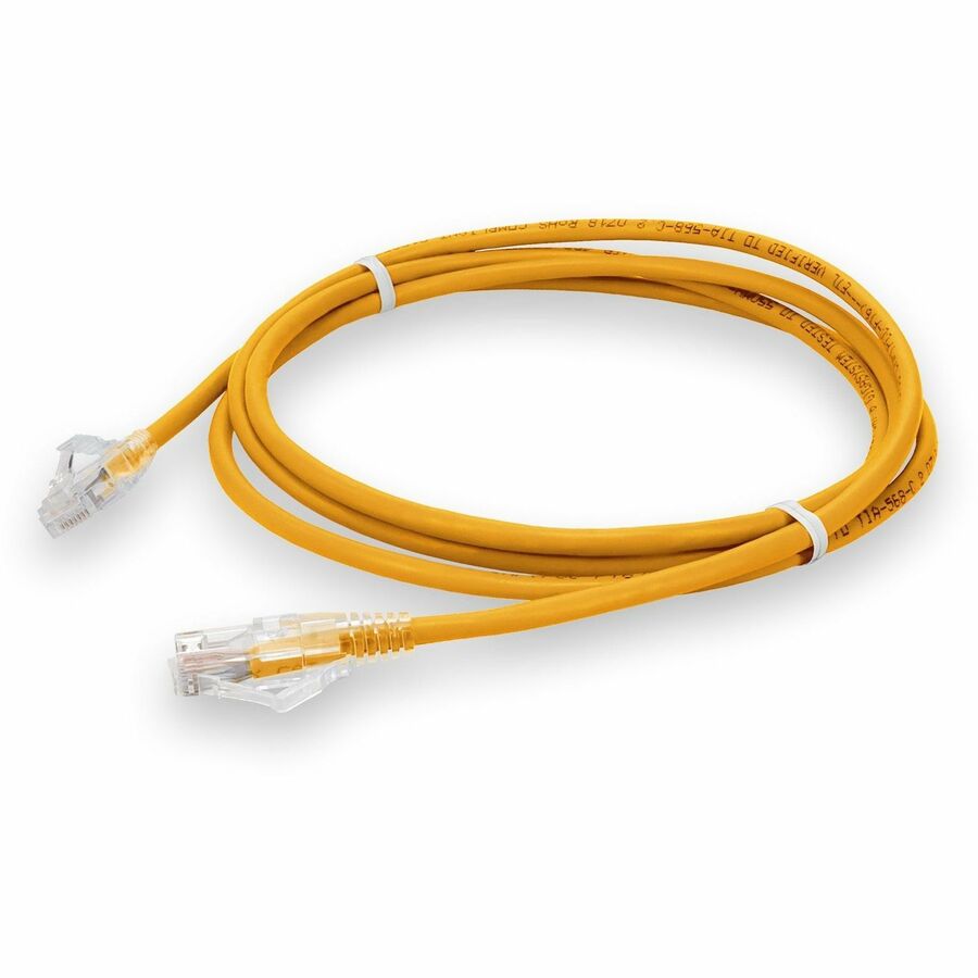 AddOn 5ft Yellow CAT6 Plenum-Rated Ethernet Cable Snagless Bubble Boot RJ-45 M/M CAT 6