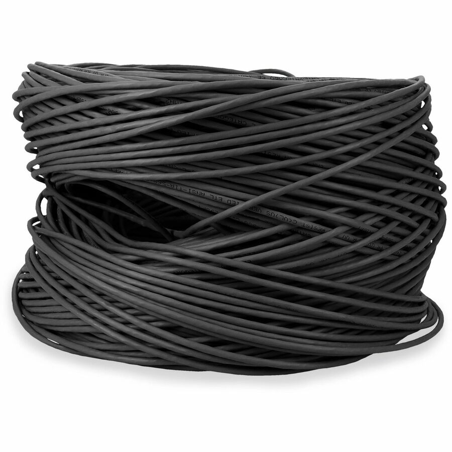 AddOn 700ft Non-Terminated Gray CAT5E PVC Solid Bulk Cable CAT 5E