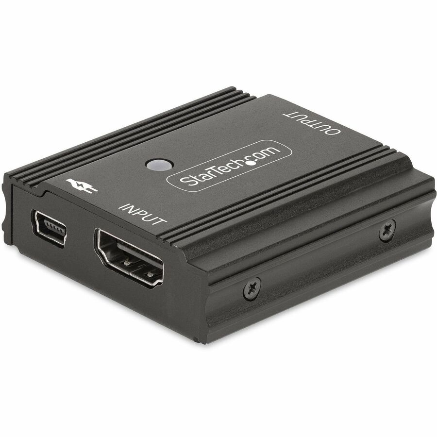 StarTech 33ft (10m) 8K 60Hz HDMI Signal Booster, Active HDMI 2.1 Inline Repeater/Video Signal Amplifier, Compact Cable Extender, TAA