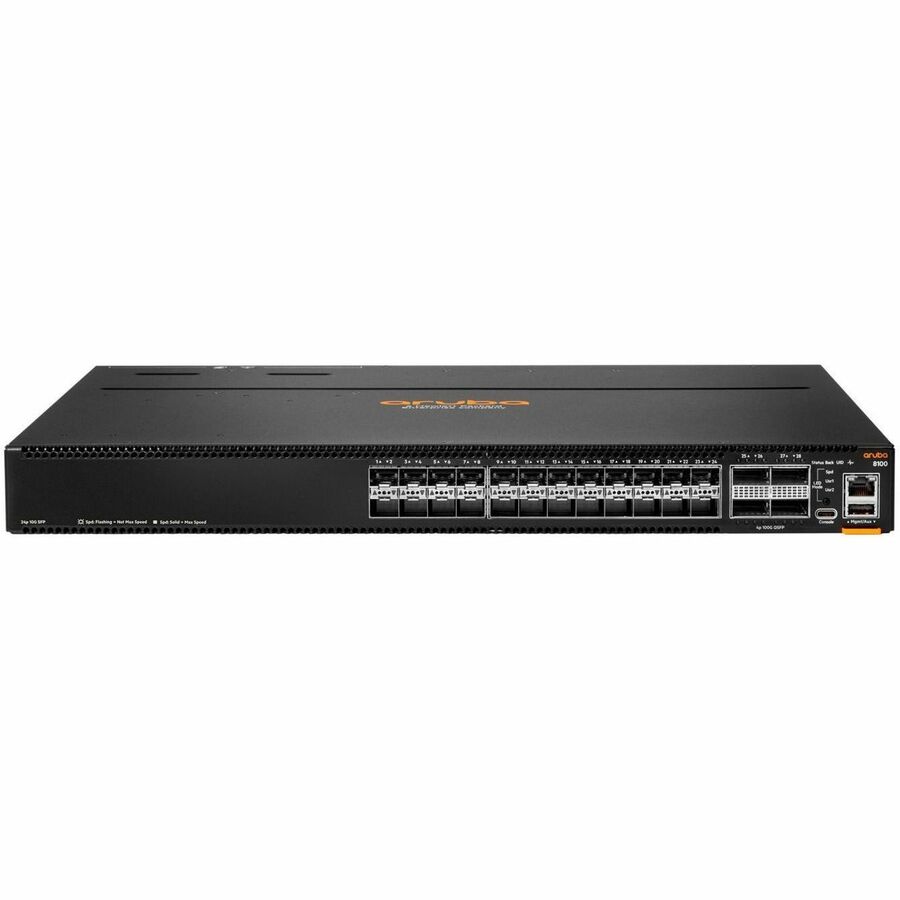 Aruba CX 8100 24x10G SFP+ 4x40/100G QSFP28 BF Airflow 3Fan 2AC PSU Switch Bdl
