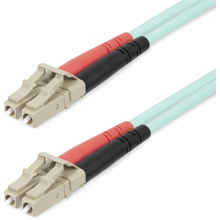 StarTech 25m (82ft) LC/UPC to LC/UPC OM4 Multimode Fiber Optic Cable, 50/125µm, 100G, Low Insertion Loss, LSZH Fiber Jumper Cord