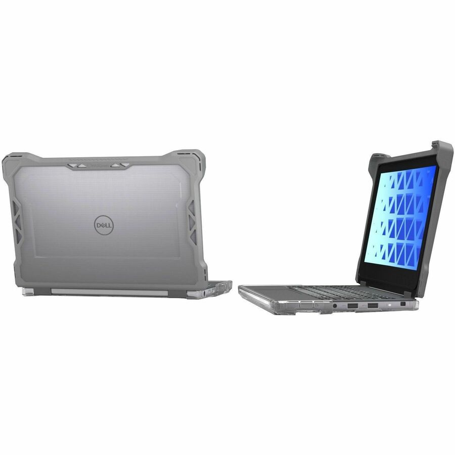 MAXCases Extreme Shell-F Slide Case (ESL bottom panel) for Dell 3120 & 3140 Windows Clamshell & Convertible 2:1 11.6" (Gray/Clear)