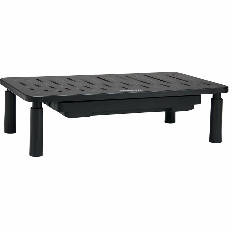 Eaton Tripp Lite Series Monitor Riser for Desk, 15 x 9 in. - Height Adjustable, Storage Drawer, Metal, Black