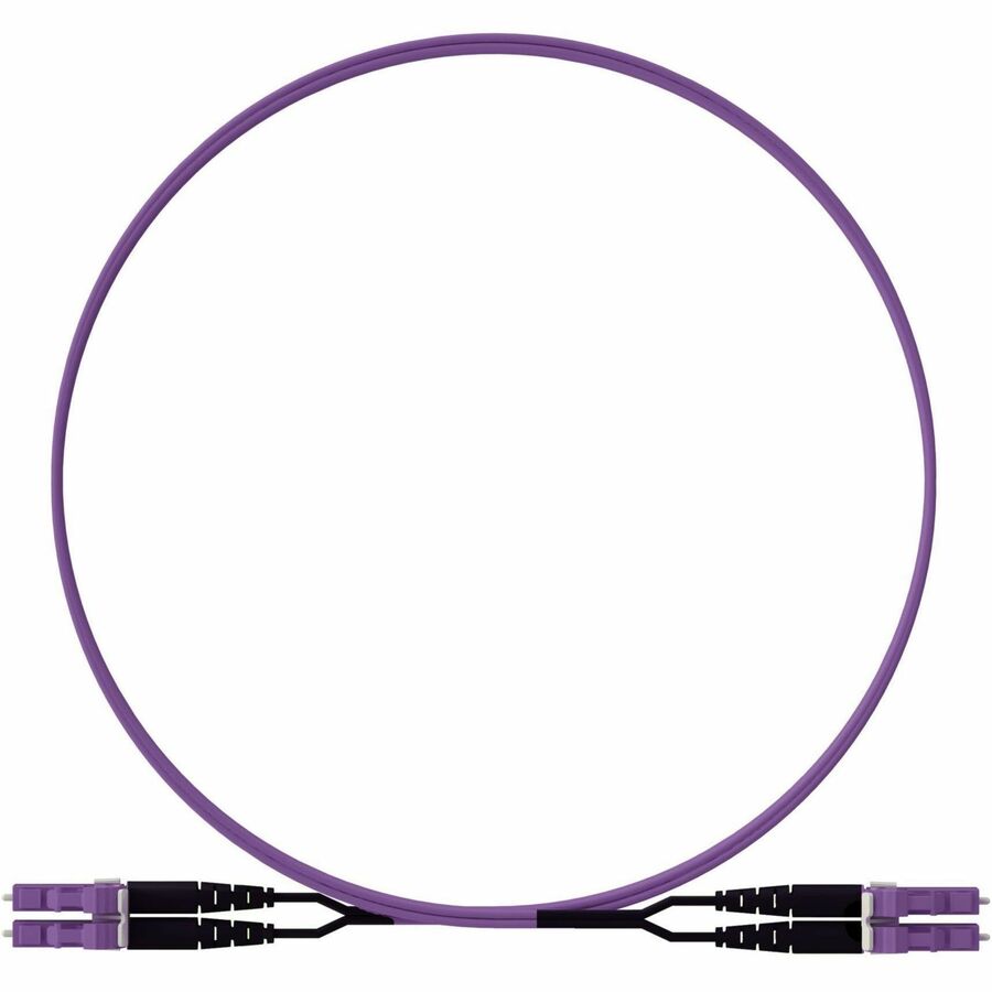 Panduit Opti-Core 2 Fiber, OM4+, Key/NonKey G-Violet LC Duplex, Plenum