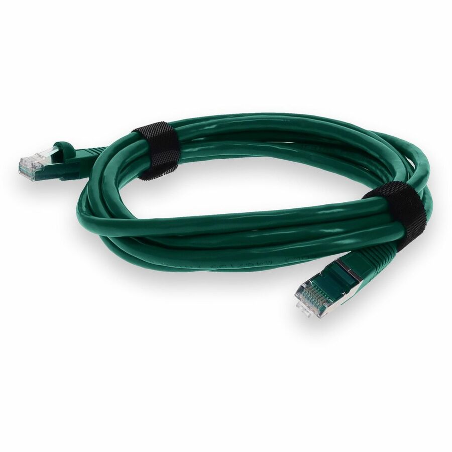 AddOn 3ft Green CAT7 Shielded (S/FTP) PVC Ethernet Cable Snagless Bubble Boot RJ-45 M/M CAT 7