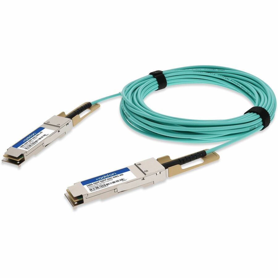 AddOn Brocade (Formerly) 100G-QSFP-QSFP-AOC-0401 Compatible TAA Compliant 100GBase-AOC QSFP28 Active Optical Cable (850nm, MMF, 4m)