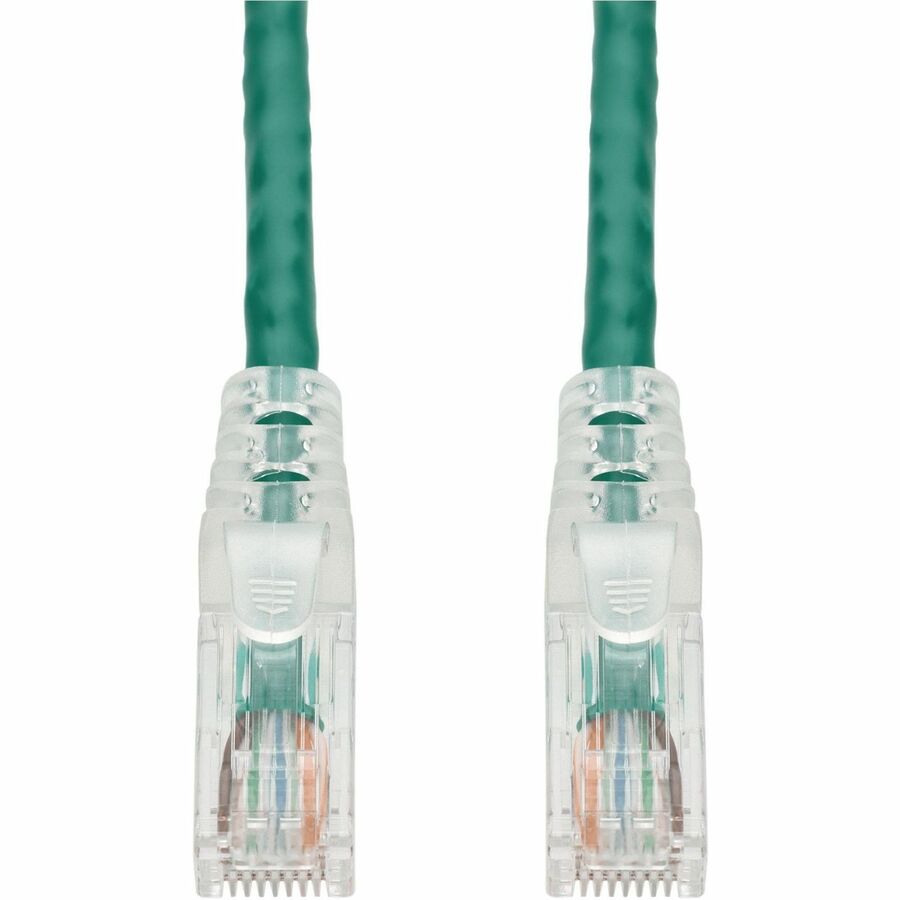 AddOn 100ft Green CAT6 PVC Ethernet Cable Snagless Easy Clear Boot TAA RJ-45 M/M CAT 6