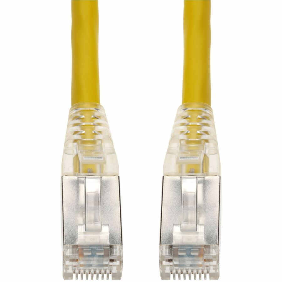 AddOn 10ft Yellow CAT6 Shielded Plenum-Rated Ethernet Cable Snagless Easy Clear Boot TAA RJ-45 M/M CAT 6
