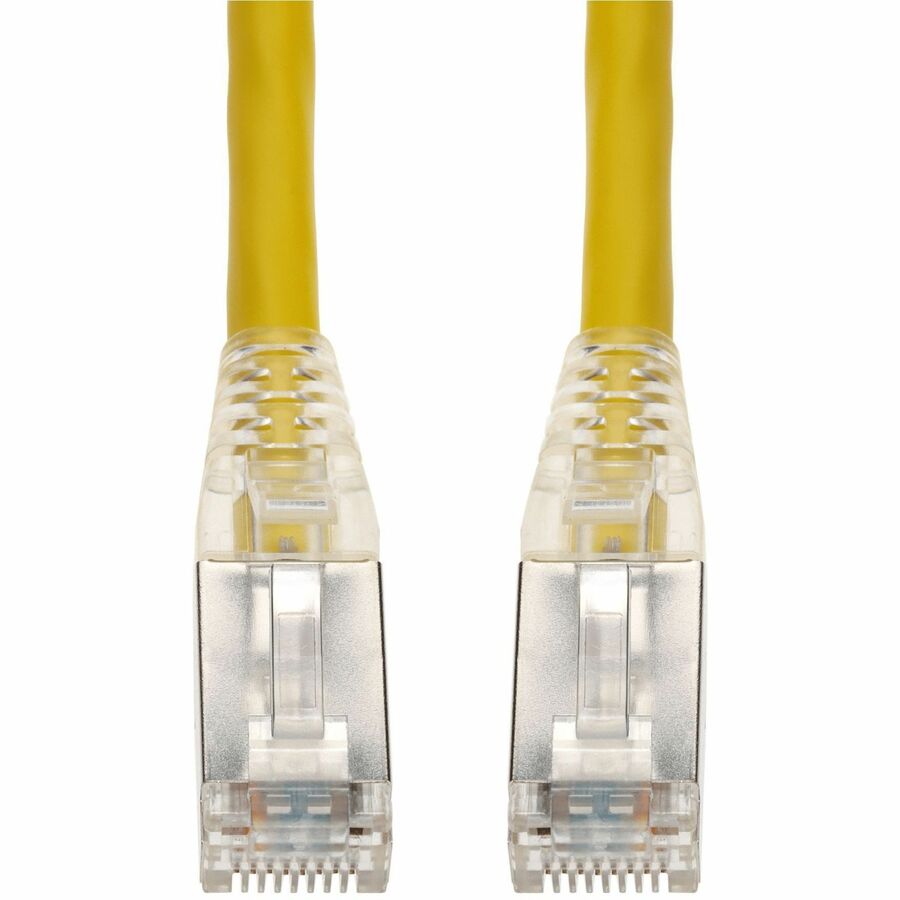 AddOn 12ft Yellow CAT6 Shielded PVC Ethernet Cable Snagless Easy Clear Boot TAA RJ-45 M/M CAT 6