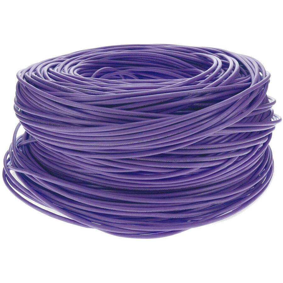 AddOn 1000ft Non-Terminated Purple CAT6 Shielded PVC Solid Bulk Cable CAT 6