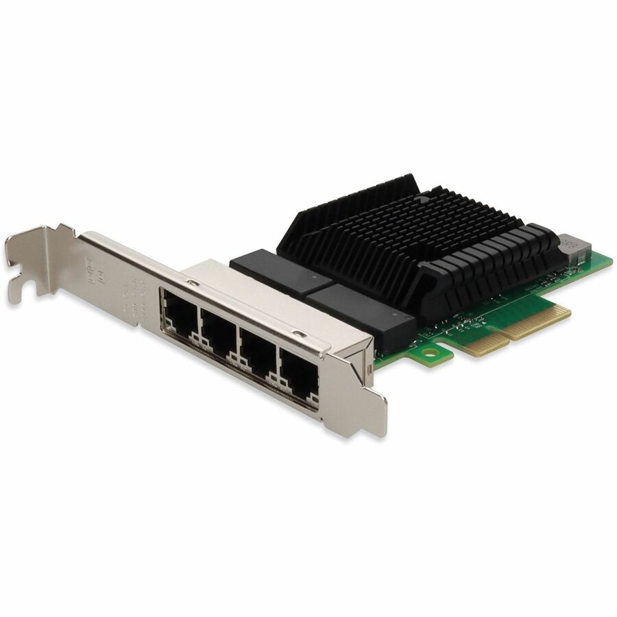 AddOn 10/100/1000Mbs Quad RJ-45 Port 100m PCIe 2.0 x4 Network Interface Card Broadcom 5719 Chipset based on Broadcom 5719 Chipset