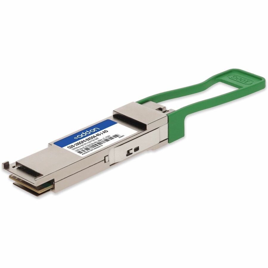 AddOn Juniper Networks® Compatible TAA 100GBase-BX ER1 PAM4 QSFP28 Transceiver Single Lambda (SMF, 1309.14nmTx/1304.58nmRx, 40km, LC, DOM)