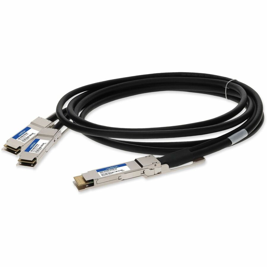 AddOn Juniper Networks QDD-2X200G-2P5M Compatible TAA Compliant 200GBase-CU QSFPDD to 2x QSFP28 Direct Attach Breakout Cable (Passive Twinax, 2.5m)
