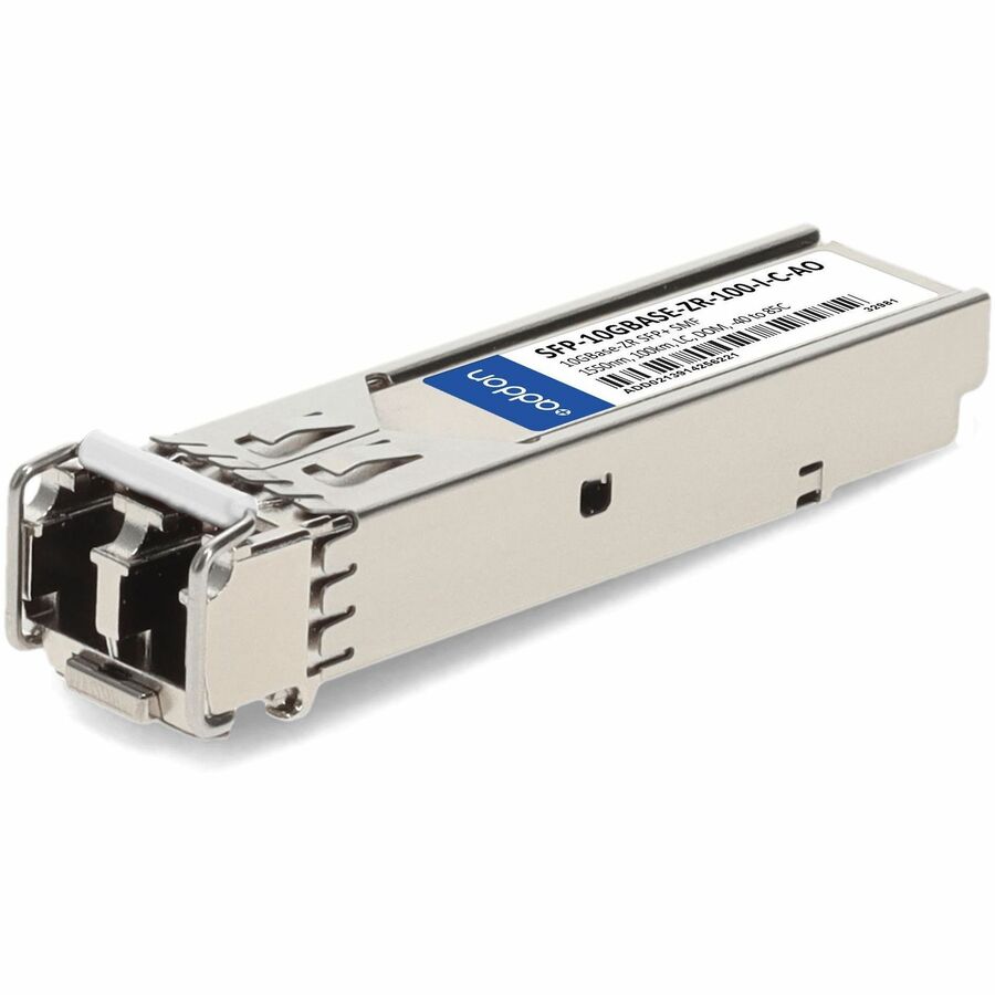 AddOn Cisco® Compatible TAA 10GBase-ZR SFP+ Transceiver (SMF, 1550nm, 100km, LC, DOM, -40 to 85C)