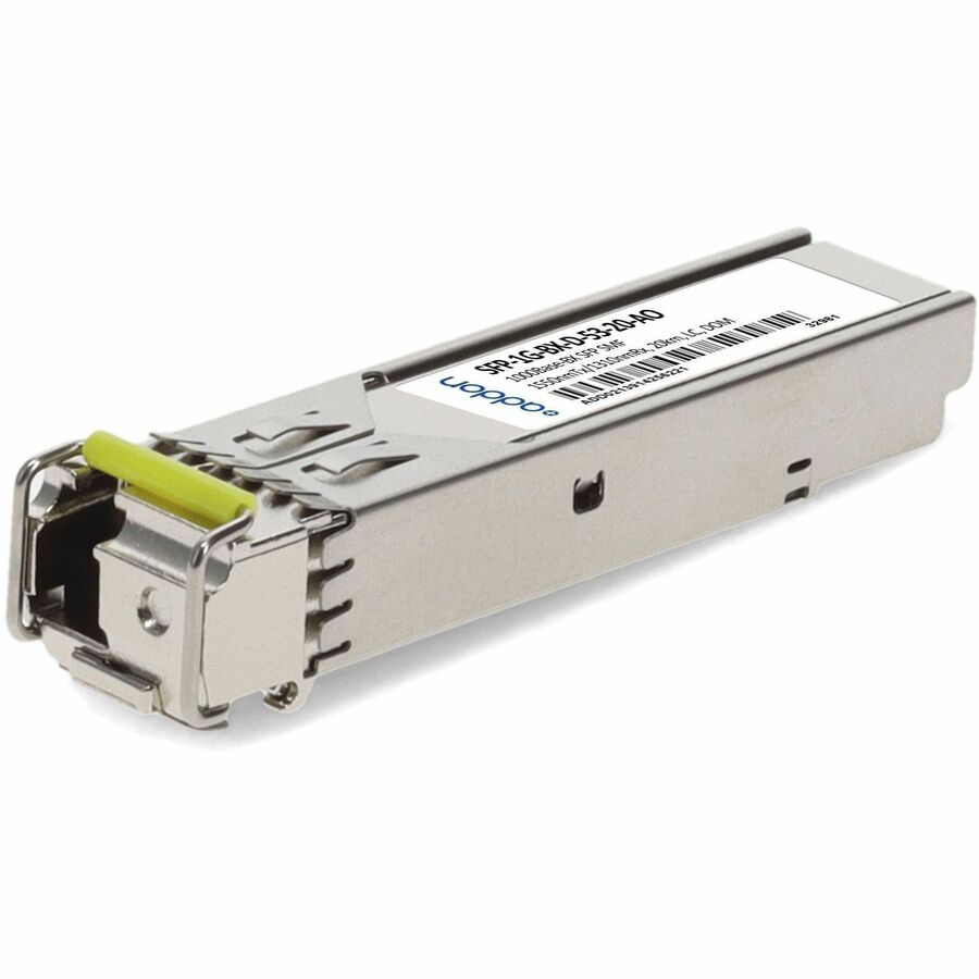 AddOn MSA Compliant 1000Base-BX SFP Transceiver (SMF, 1550nmTx/1310nmRx, 20km, LC, DOM)