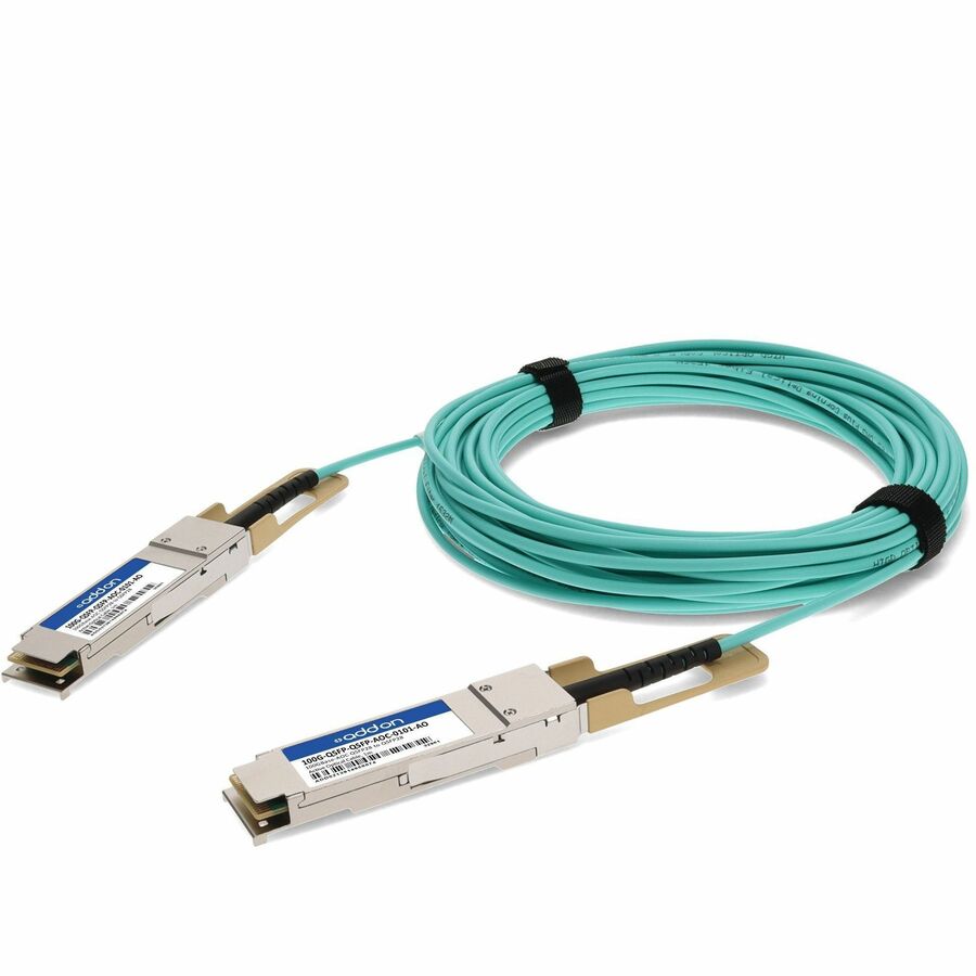 AddOn Brocade® (Formerly) 100G-QSFP-QSFP-AOC-0101 Compatible TAA Compliant 100GBase-AOC QSFP28 Active Optical Cable (850nm, MMF, 1m)