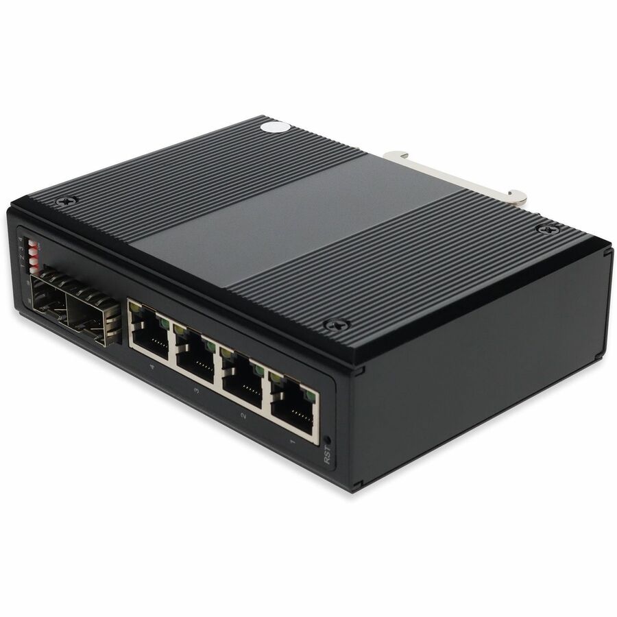 AddOn Managed 4x10/100Base-TX(RJ-45) to 2 Open SFP port Industrial Media Converter Switch