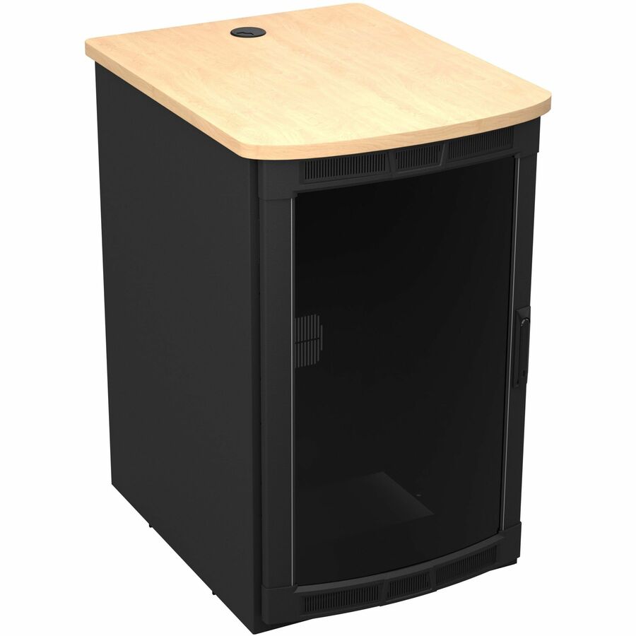 Middle Atlantic BGR 25RU Rolling Presentation Rack with Kensington Maple Top - 31.35in Depth