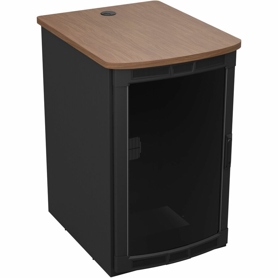 Middle Atlantic BGR 25RU Rolling Presentation Rack with Walnut Heights Top - 31.35in Depth
