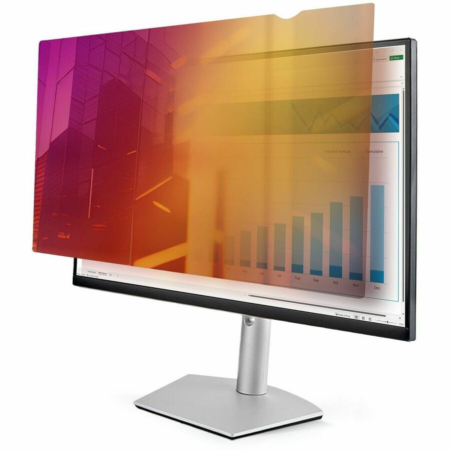 StarTech 27-inch 16:9 Gold Monitor Privacy Screen, Reversible Filter w/Enhanced Privacy, Screen Protector/Shield, +/- 30° View Angle