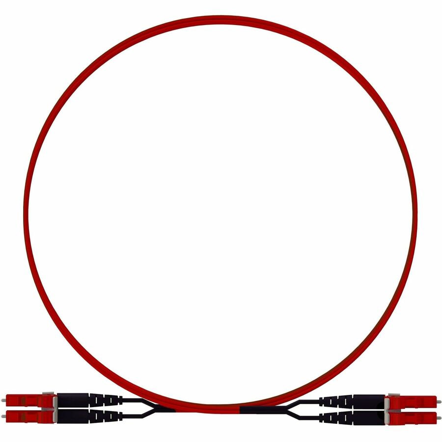 Panduit OM4+ 2f 1.6mm PC OFNP LC Key B / LC Dup Std Polarity Ult IL RD Jacket 20m