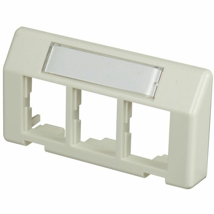 Ortronics TJ Furniture Plate 3 Port, Fog White TIA-569 Opening