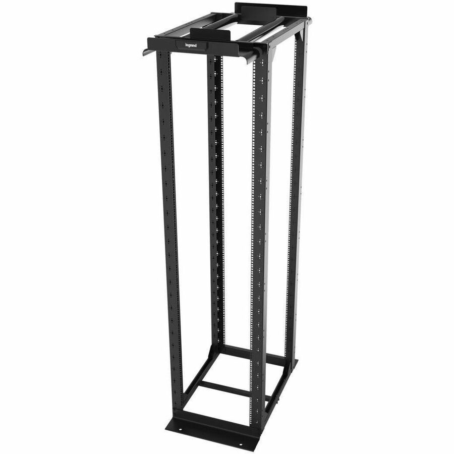 Ortronics MM20 Rack, 8ft X 30" Adjustable 4 Post, Black