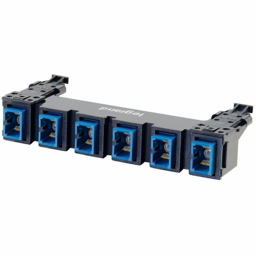 Ortronics HDJ Series 6 SC Simplex Fiber Adapter Panel, OS2, Blue