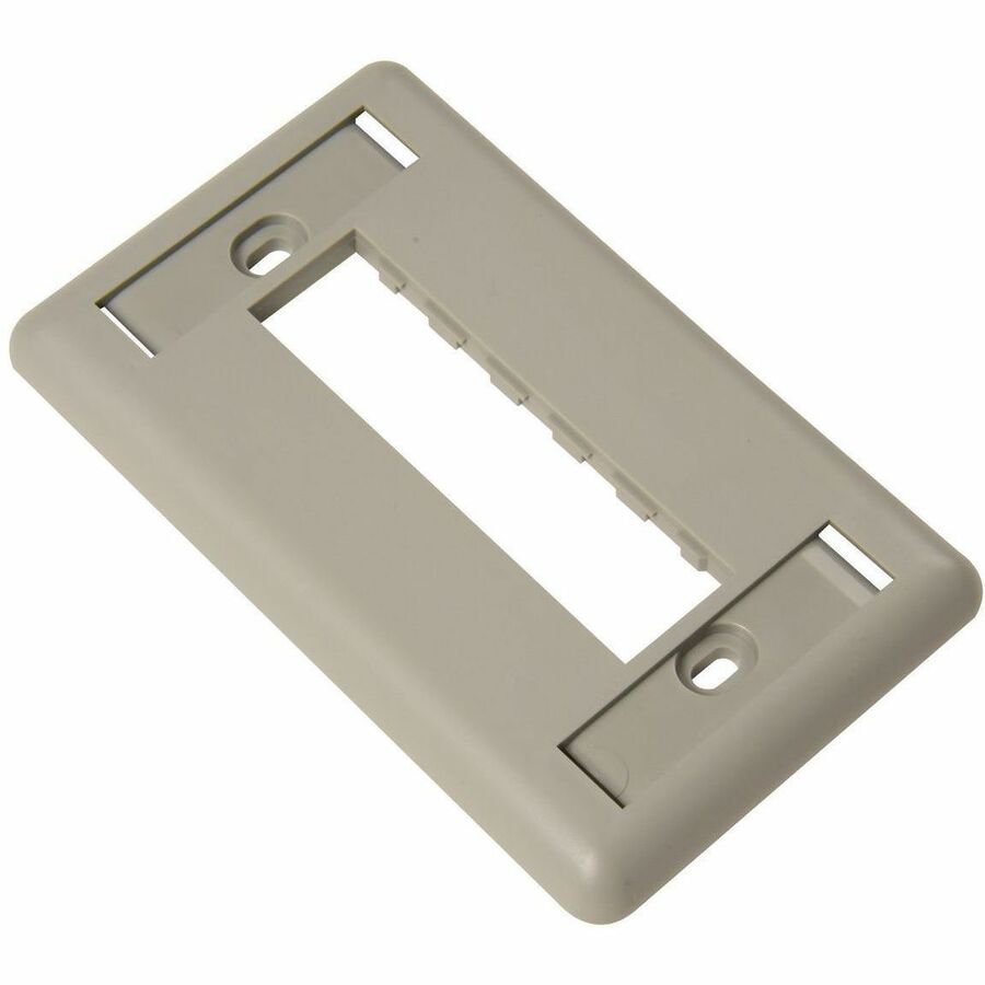 Ortronics TracJack Faceplate, Three-Port (Single Gang), Plastic