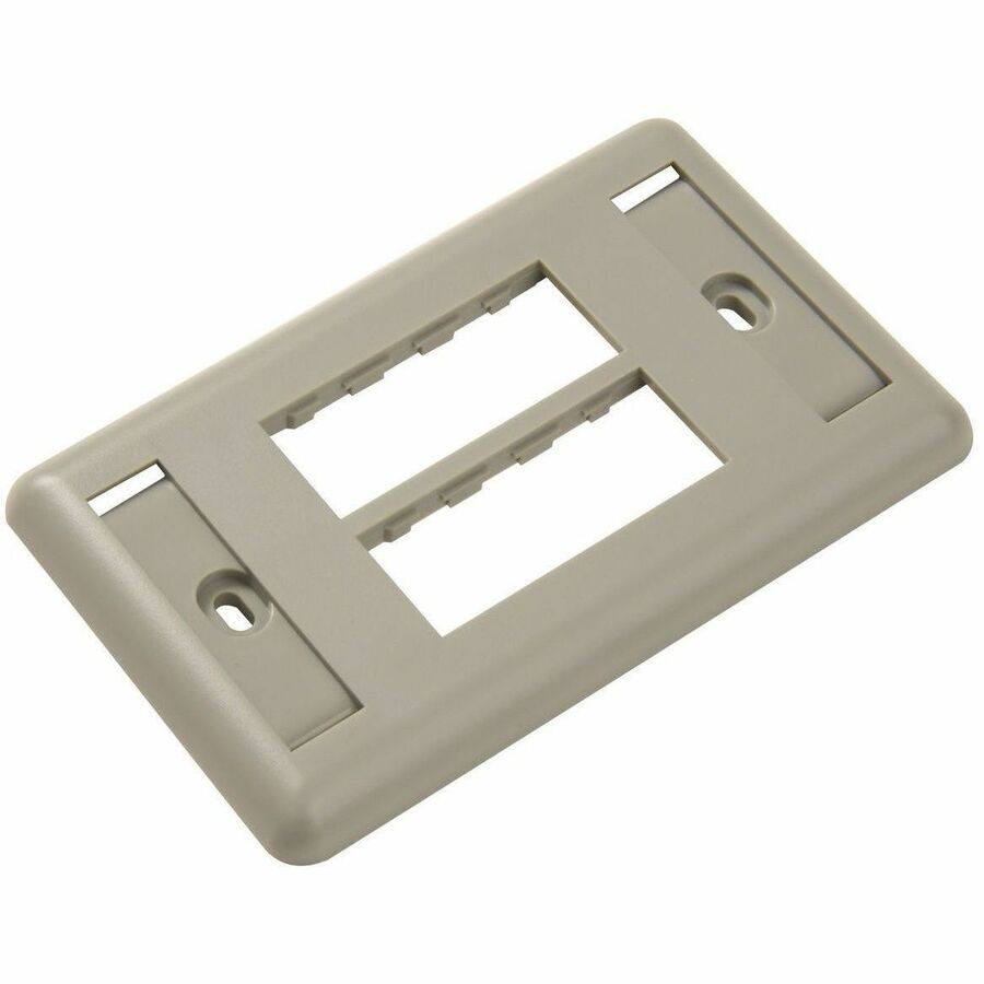 Ortronics TracJack Faceplate, Four-Port (Single Gang), Plastic