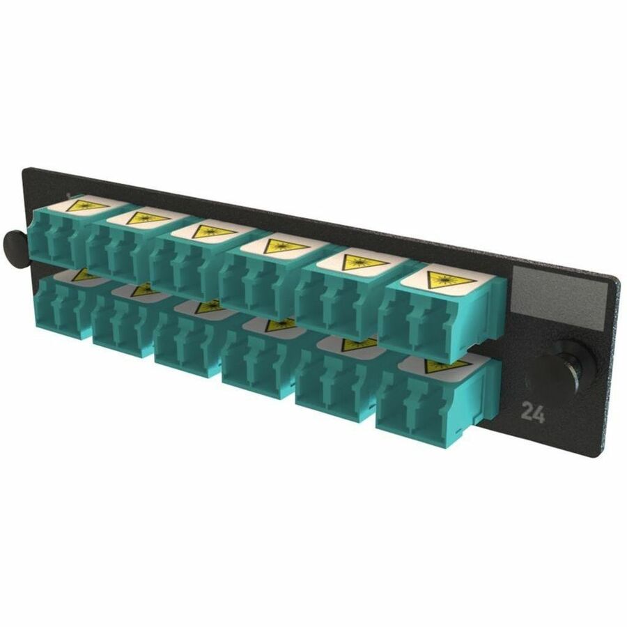 Ortronics Q-Series Keyed OFP Adapter Panel 24 Fibers, Aqua
