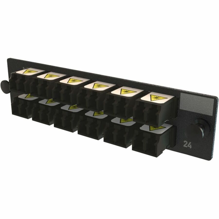 Ortronics Q-Series Keyed OFP Adapter Panel 24 Fibers, Black